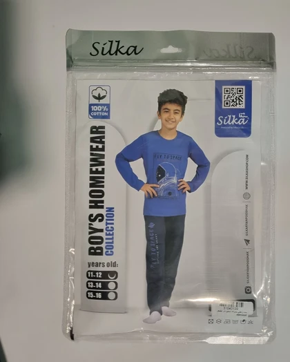 ست راحتی پسرانه آستین بلند نخ پنبه طرح astronot