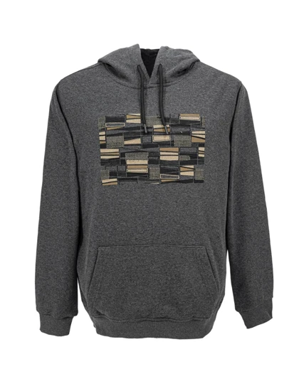 هودی اسپرت مردانه طرح دار مدل اته رنگ طوسی کد 26268