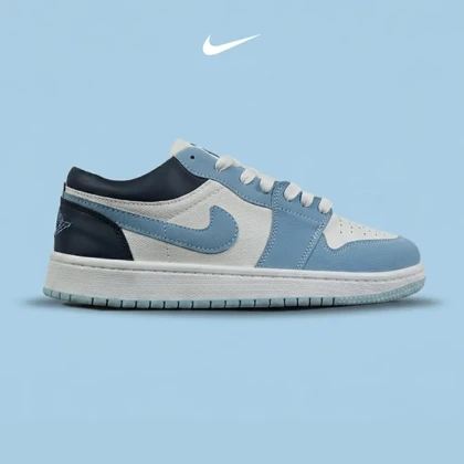کفش کتانی مردانه و زنانه سفید آبی NIKE AIR JORDAN مدل 8492