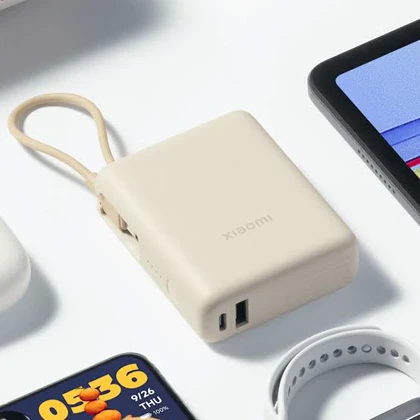 پاوربانک شیائومی 10000 میلی‌آمپر ساعت 33 وات مدل PB1033MI با کابل USB-C داخلی