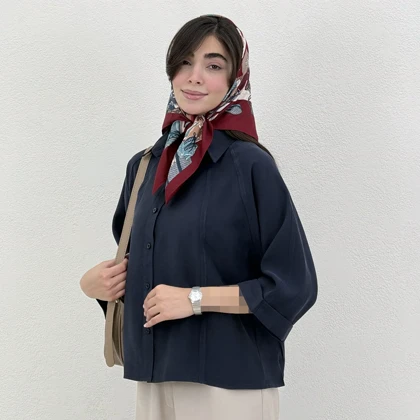 شومیز زنانه سیلک آستین دوبل | آی بولک