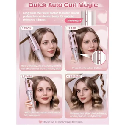 فر کننده مو سرامیکی اتوماتیک شیگلم (SHEGLAM) (اصلی)