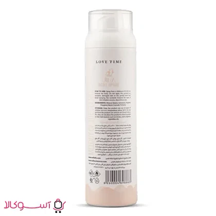 اسپری بدن زنانه لاو تایم مدل jina حجم 200 میل