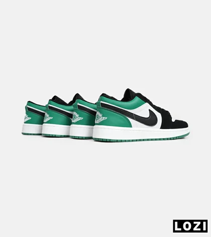 کفش کتانی مردانه سفید مشکی سبز نایک NIKE jordan 1