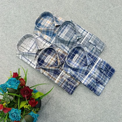 پیراهن طرحدار مردانه قواره ازاد ( قواره کلاسیک ) _ استین بلند