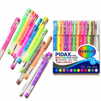 روان نویس 12 رنگ نقاشی پیداکس PIDAX کد p-940 اکریلیک