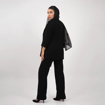 کت استین پاکتی کرپ ژاپن