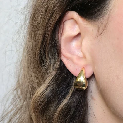 گوشواره مدل اشک در دو رنگ