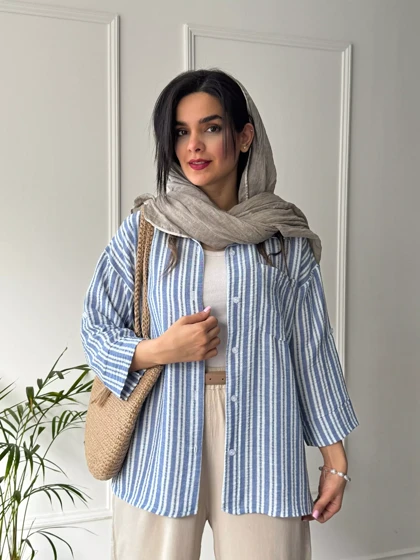 مانتو شومیزی راه راه یاس