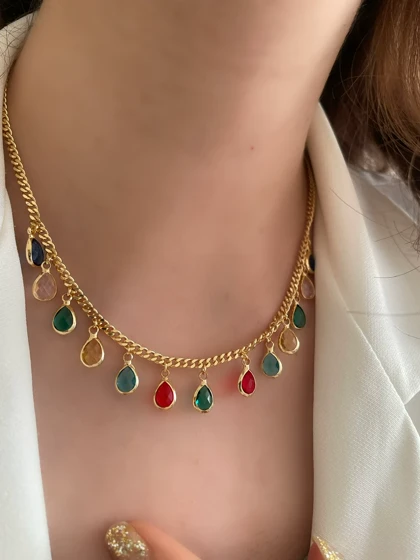 ست مولتی کالر نگین اشکی