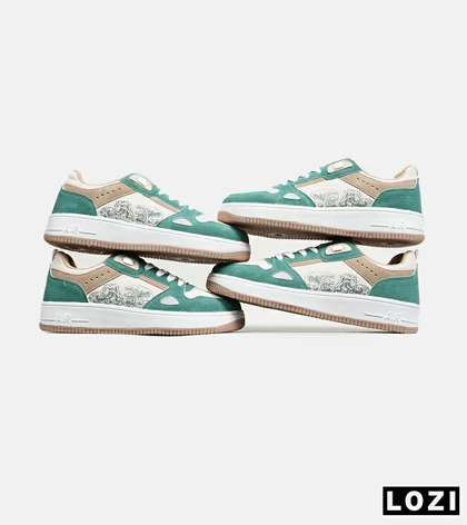 کفش کتانی مردانه کرم سبز NIKE AirForce Draw