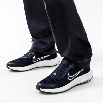 کفش کتانی مردانه و بزرگ پا مدل نایک زوم سرمه ای NIKE ZOOM
