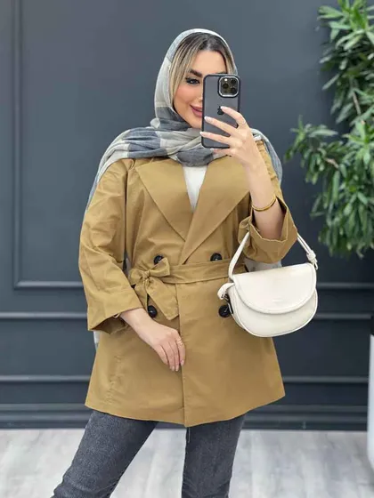 مانتو لینن اسلپ چهاردکمه