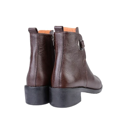 بوت چرم زنانه 260 زیپ و سگک