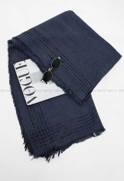 شال بافت موهری خط چین کد1004704