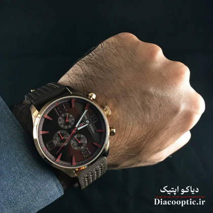 ساعت مچی اورجینال مردانه موتور ژاپن برند مینی فوکس سه موتور مدل Mf0010G.03 چرمی