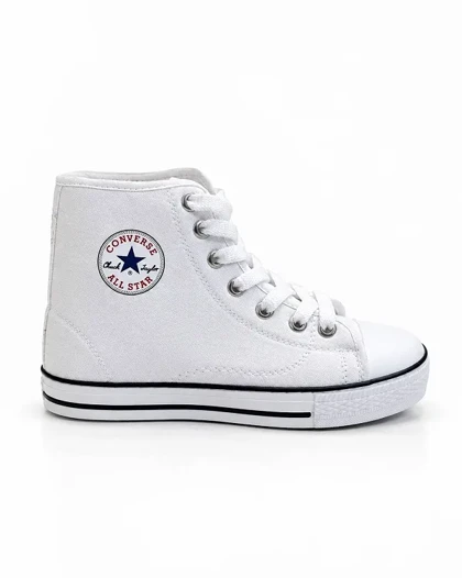 کفش کتانی ال استار ساق‌دار مدل کلاسیک سفید کانورس All Star