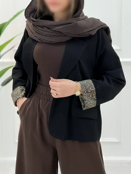 کت آستین پلنگی