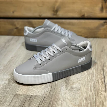 کفش کتانی مردانه مدل پول اند بیر pull&bear طوسی 41 تا 44