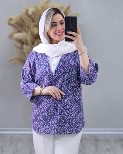 شومیز گل‌گلی