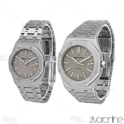 ست ساعت اودمار پیگه (AP) سیلور صفحه طوسی 106680