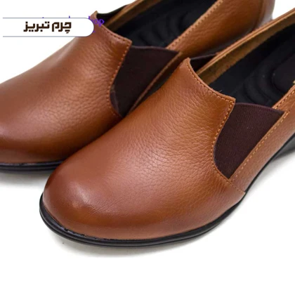 کفش پاشنه‌دار عسلی مدل H106