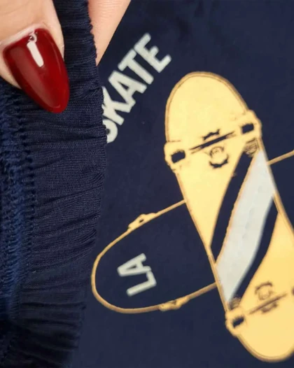 ست راحتی پسرانه نخی سیلکا طرح born