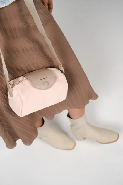 کیف دوشی زنانه چرم مصنوعی بدون دسته دیوید جونز DAVIDJONES