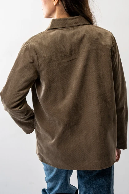 کت مخمل کبریتی برش‌دار زنانه