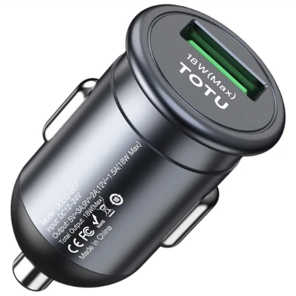 شارژر فندکی توتو TOTUمدل DCCQ-007 توان 18 وات یو اس بی
