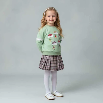 بلوز دامن دخترانه مدل چتر