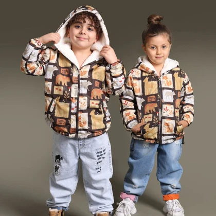 کاپشن بهاره پسرانه دخترانه تو خز 1.5تا4سال