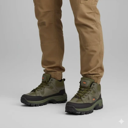 کفش ساق‌دار مردانه سبز مدل JAX