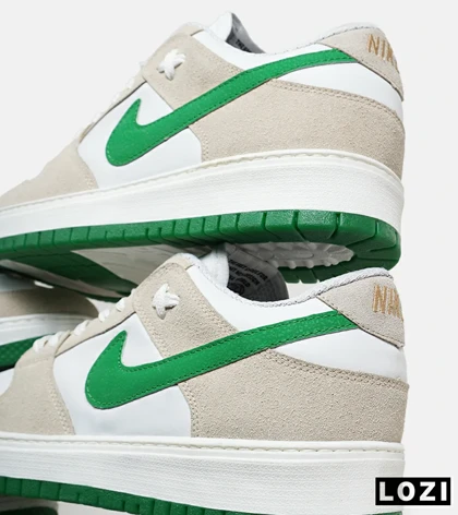 کفش کتانی بزرگ پا سفید طوسی سبز نایک NIKE SB