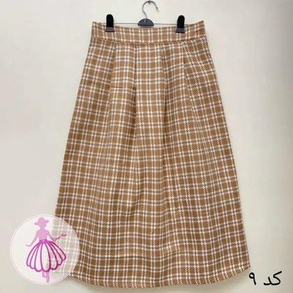 دامن چهارخونه پشمی بلند در رنگبندی متنوع(کالکشن 2)