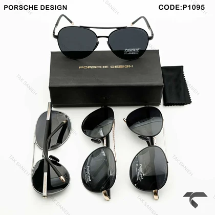 پورشه دیزاین مردانه P1095-3 پلاریزه مشکی نوک مدادی Porsche-10036-G
