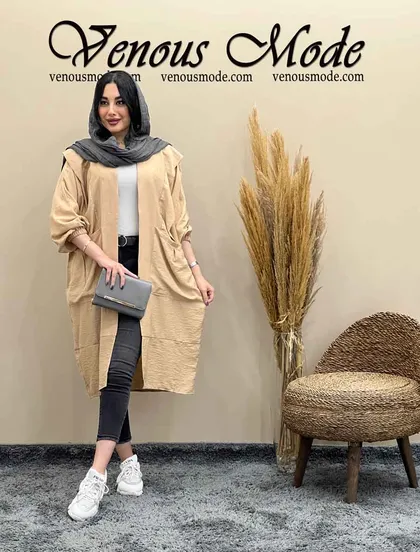 مانتو بلند جلو ژیله