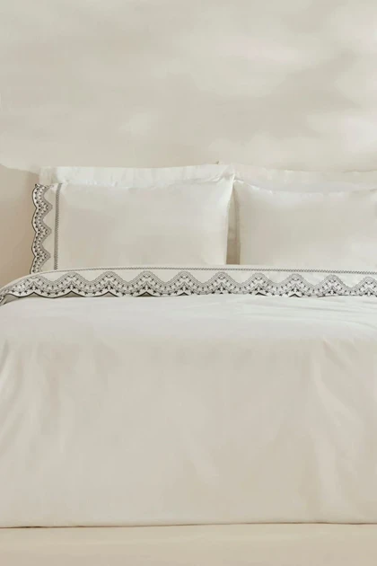 سرویس روتختی دو نفره Karaca Home مدل Orvin پنبه - سفید