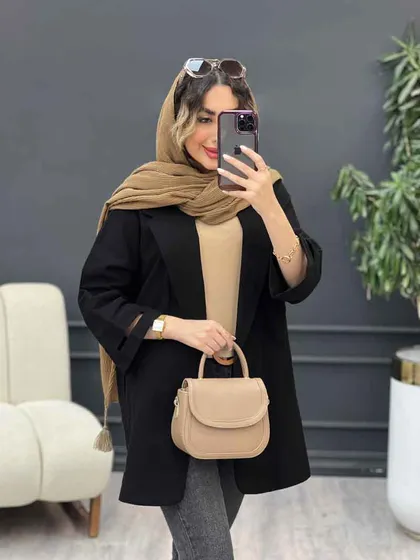 مانتو سر آستین چاک جیب نما