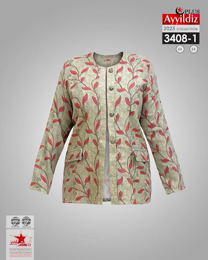 کت مجلسی زنانه سایز بزرگ کد 3408
