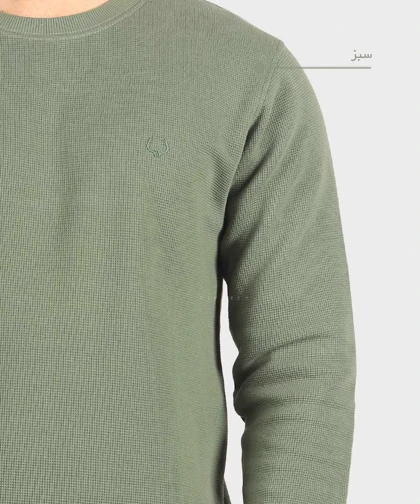 تیشرت آستین بلند مردانه بافت ریز 4416