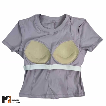 تیشرت ورزشی زنانه کاپ‌دار کد 083