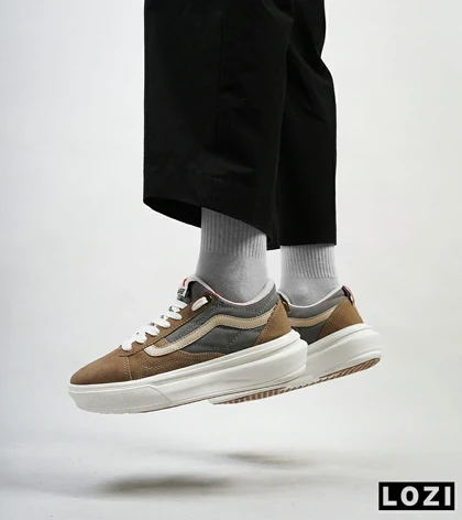 کفش اسنیکرزمردانه قهوه ای خاکستری ونس VANS