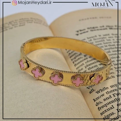 بنگل ونکلیف صدفی آبکاری طلا کدbn97