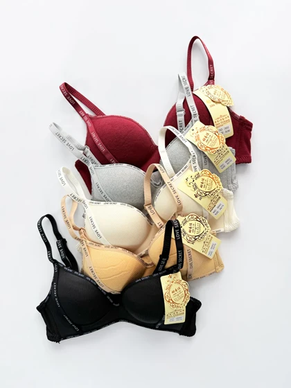 سوتین تک اسفنجی نوار دوزی بند نوشته Love secret