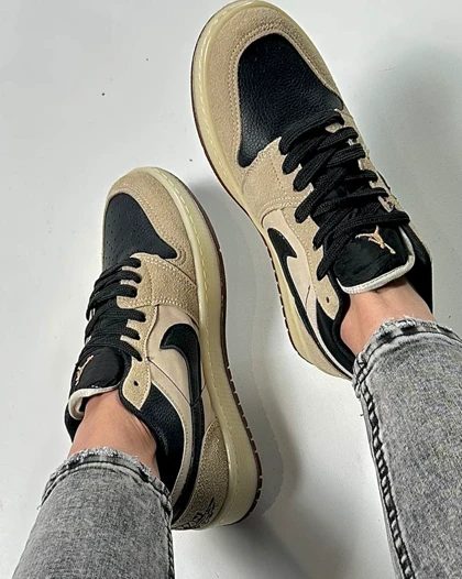 کتانی AIR JORDAN مشکی کرم کد 1200132