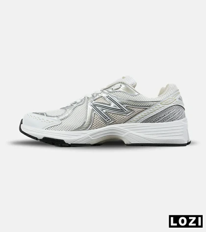 کفش کتانی بزرگ پا سفید طوسی کرم New Balance 860 V.02 مدل 7512