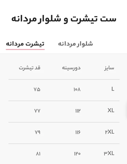 ست تیشرت و شلوار مردانه/ کد 2120