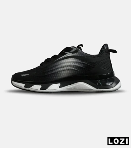 کفش کتانی ورزشی مشکی سفید Warrior Sneakers مدل 7854