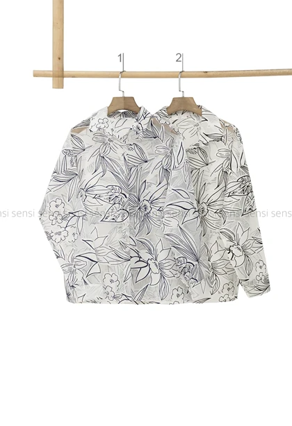 شومیز شیشه ای طرح برگ کد1005549